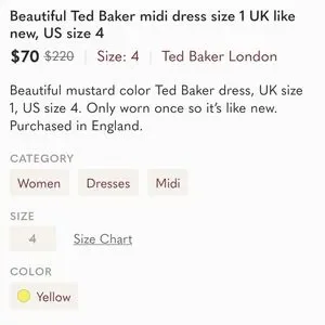 Ted Baker London Dresses Beautiful Ted Baker Midi Dress Size
